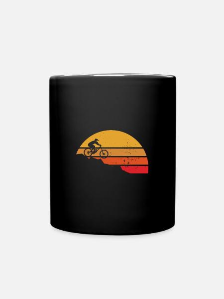 Mountainbike Mtb Downhill-Fahrrad Radfahrer Biker - Tasse einfarbig - Schwarz