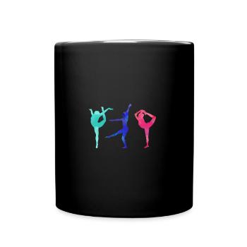 Gymnaste, Yoga,Sports,Exercices,Danse,Gymnastique - Mug uni - noir - Devant