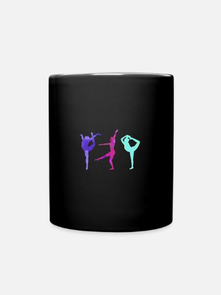 turnerin, yoga,sport,übungen,tanzen,gymnastik - Tasse einfarbig - Schwarz