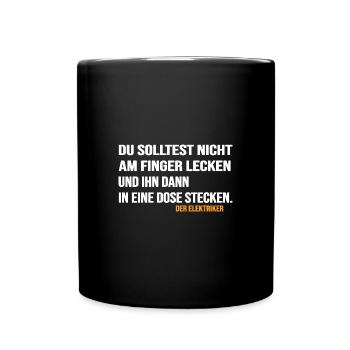 elektriker watt volt wiederstand elektriker-Spruch - Tasse einfarbig - Schwarz - Vorne