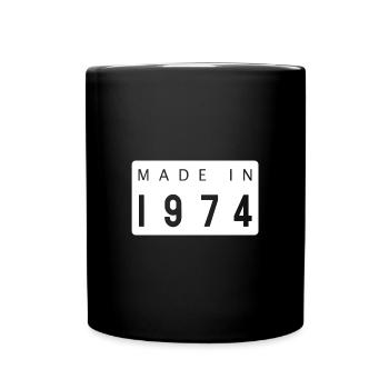 Créé en 1974 - Mug uni - noir - Devant