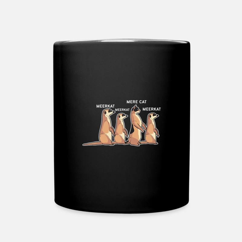 Erdmännchen - Tasse einfarbig - Schwarz
