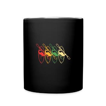 Kayaking Kayaking Canoeing Canoeing - Full Colour Mug - black - Front