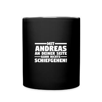Vorname Andreas - Tasse einfarbig - Schwarz - Vorne