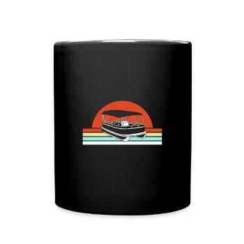 Pontonboot Boot Boote - Tasse einfarbig - Schwarz - Vorne