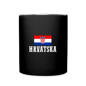 Kroaten Kroate Kroatin Hrvatska Kroatien - Tasse einfarbig - Schwarz - Vorne