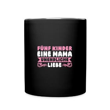 Mom of 5 children - Full Colour Mug - black - Front