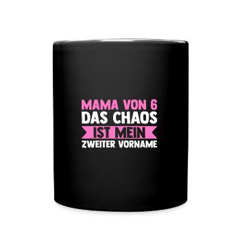 Mom of 6 children - Full Colour Mug - black - Front