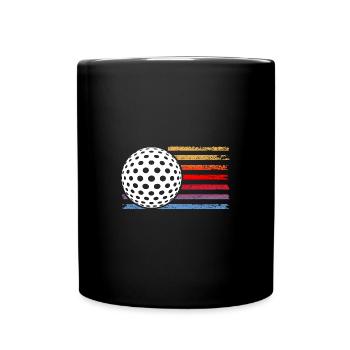 Golfspieler Golf - Tasse einfarbig - Schwarz - Vorne