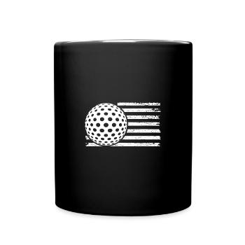 Golfspieler Golf - Tasse einfarbig - Schwarz - Vorne