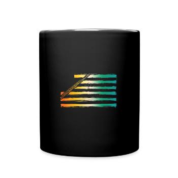 Flute player - Full Colour Mug - black - Front