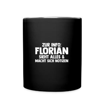 Florian - Full Colour Mug - black - Front
