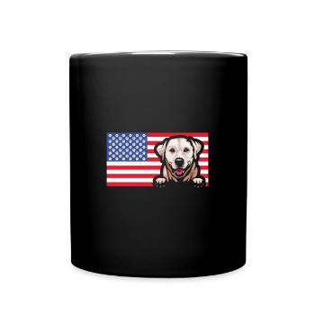 Labrador Geschenkidee für Labrador Retriever Hund - Tasse einfarbig - Schwarz - Vorne