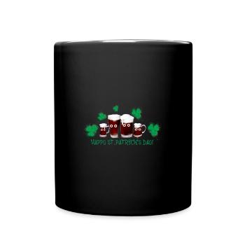 Bière, Saint-Patrick, Trèfle, Trèfle - Mug uni - noir - Devant