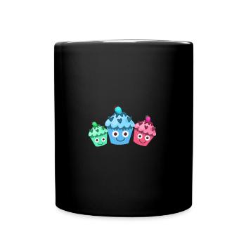 cupcakes,muffins,familie,kuchen,muffinfamilie - Tasse einfarbig - Schwarz - Vorne