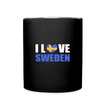 Schweden Schwedisch - Tasse einfarbig - Schwarz - Vorne