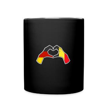 Belgier Deutschland Belgien - Tasse einfarbig - Schwarz - Vorne