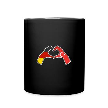 Türken Deutschland Türkei - Tasse einfarbig - Schwarz - Vorne