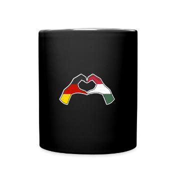 Magyaren Deutschland Ungarn - Tasse einfarbig - Schwarz - Vorne