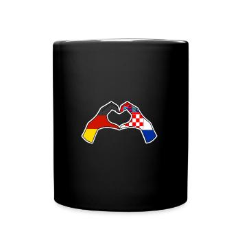 Kroaten Kroate Kroatin Hrvatska Deutschland Kroati - Tasse einfarbig - Schwarz - Vorne