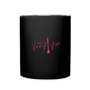 Klarinette - Tasse einfarbig - Schwarz - Vorne