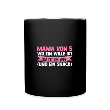 Mom of 5 children - Full Colour Mug - black - Front