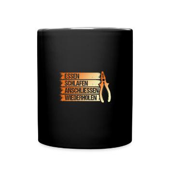 Master Electrician Electrical Engineer Electrician - Full Colour Mug - black - Front