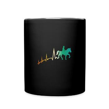 Monter à cheval Heartbeat - Mug uni - noir - Devant