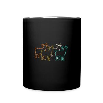Chèvres - Mug uni - noir - Devant