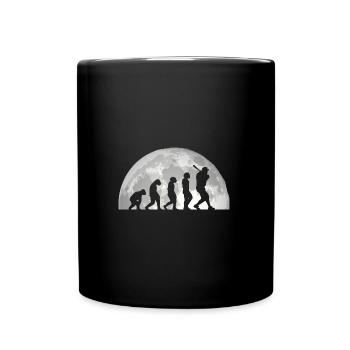 Baseballspieler Evolution Baseball - Tasse einfarbig - Schwarz - Vorne