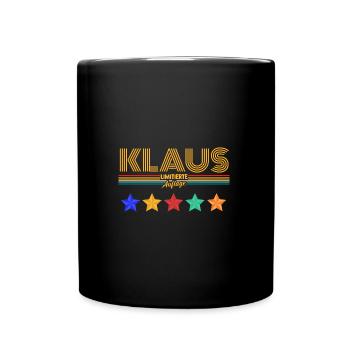 Klaus - Tasse einfarbig - Schwarz - Vorne
