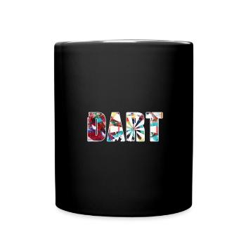 dart,graffiti,malerei,dartscheibe,darts - Tasse einfarbig - Schwarz - Vorne