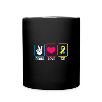 Down Syndrom - Tasse einfarbig - Schwarz - Vorne