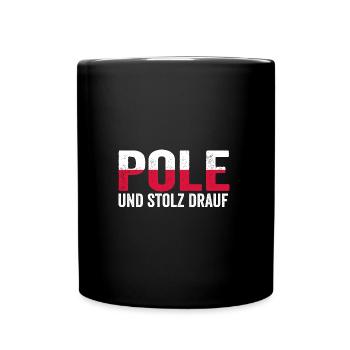 Pole Polnisch Polen - Tasse einfarbig - Schwarz - Vorne