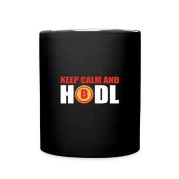 Bitcoin Hodl - Tasse einfarbig - Schwarz - Vorne
