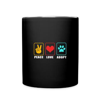 Katzenrettung Tierrechte Tierrettung Tierheim - Tasse einfarbig - Schwarz - Vorne