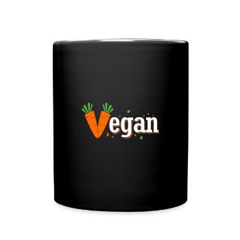 Karotte Gemüse - Tasse einfarbig - Schwarz - Vorne