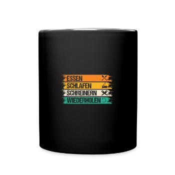 Tischler Zimmermann Schreiner - Tasse einfarbig - Schwarz - Vorne