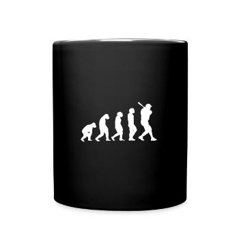 Baseballspieler Evolution Baseball - Tasse einfarbig - Schwarz - Vorne