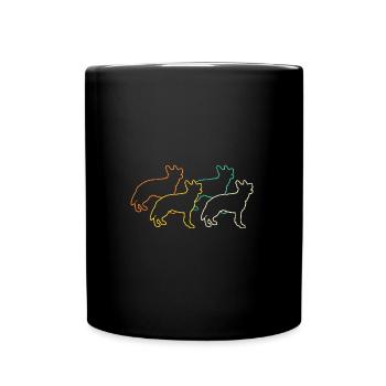 Dog German Shepherd - Full Colour Mug - black - Front