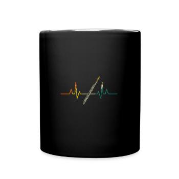 Flute Heartbeat Flute - Full Colour Mug - black - Front