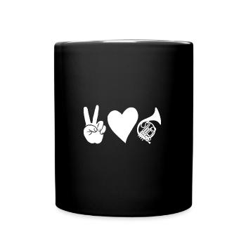 Hornist Waldhorn - Tasse einfarbig - Schwarz - Vorne
