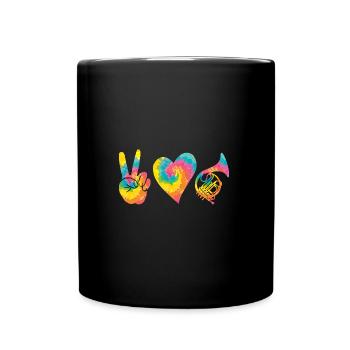Hornist Waldhorn - Tasse einfarbig - Schwarz - Vorne