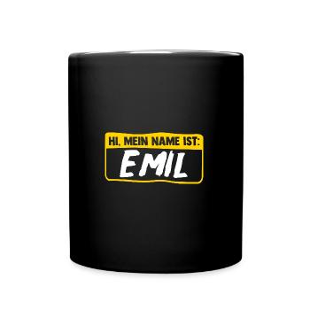 Emil - Tasse einfarbig - Schwarz - Vorne