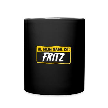 Fritz - Tasse einfarbig - Schwarz - Vorne