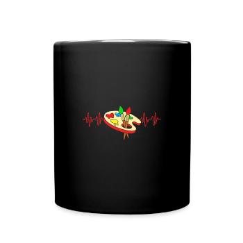 Maler Herzschlag - Tasse einfarbig - Schwarz - Vorne