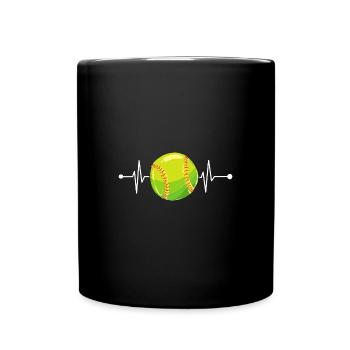 Softball Softball Players - Full Colour Mug - black - Front