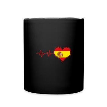 Spanien Spanisch - Tasse einfarbig - Schwarz - Vorne