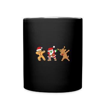Gingerbread Man Gingerbread Heart Gingerbread Snacking - Full Colour Mug - black - Front