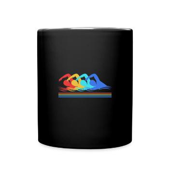Natation Nageurs Piscine Moniteurs de natation - Mug uni - noir - Devant
